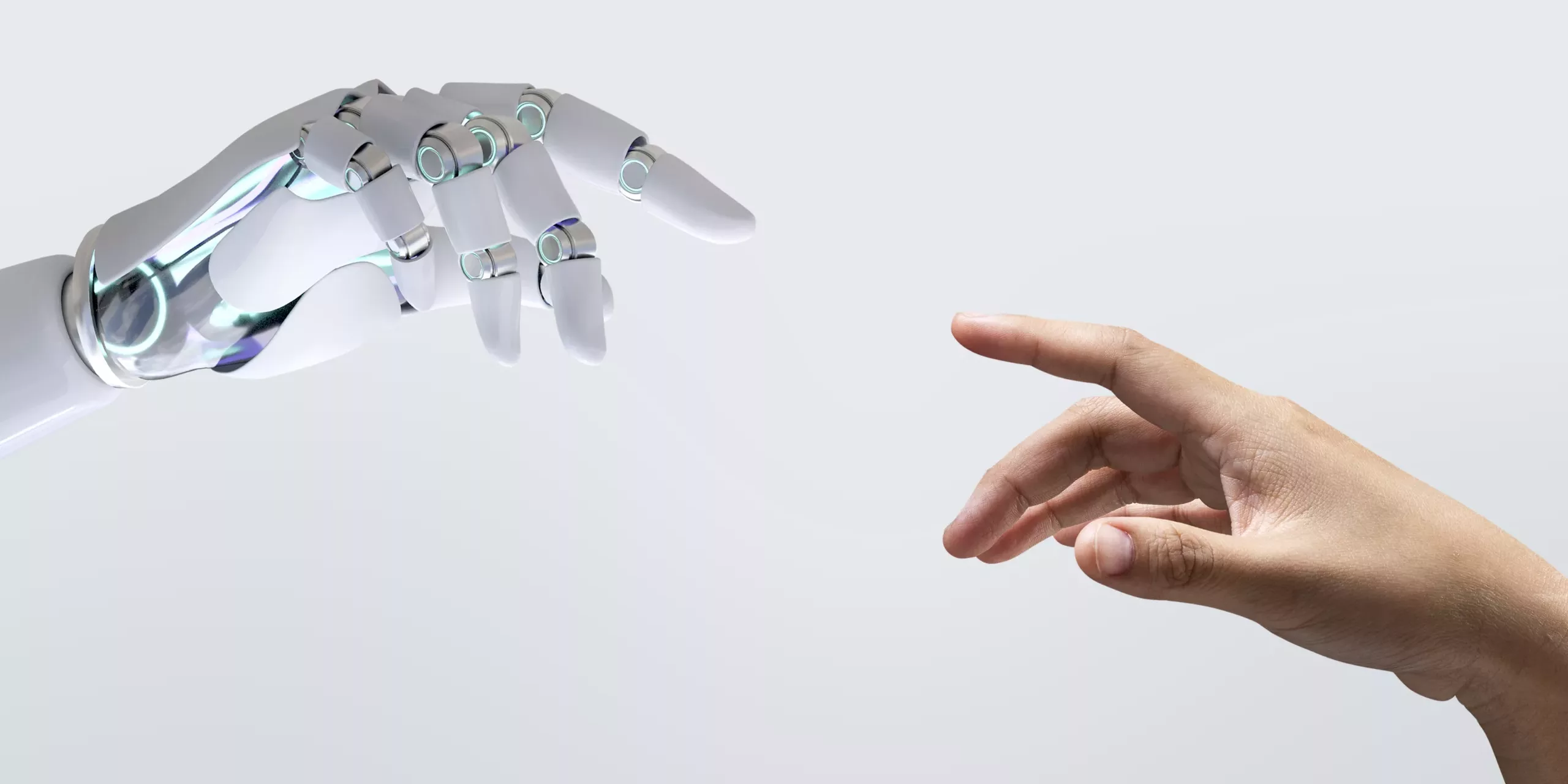 Technology human touch background, modern remake of The Creation